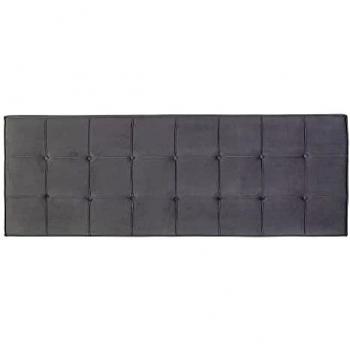 Cabecero tapizado capitoné de Terciopelo Gris para Cama de 150/180 cm - LOLAhome