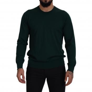 Dolce & Gabbana Green Cashmere Crewneck Pullover Sweater - IT50 | L