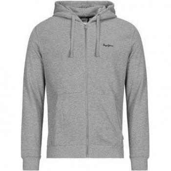 Sudadera Pepe Jeans para hombre New Joe con cierre de cremallera y capucha ajustable, color gris marl, casual y sostenible
