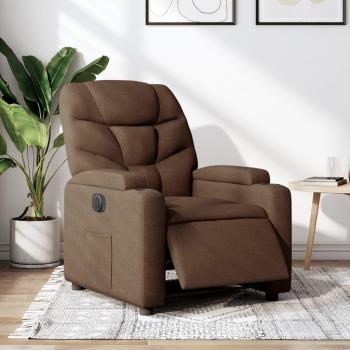 Sillón eléctrico reclinable marrón en tela características: Sillón reclinable, eléctrico, color marrón, tapizado en tela