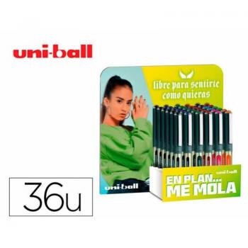 Rotulador Uni-ball Roller UB-157 Tinta Líquida 0,7 mm Expositor de 36 Unidades Colores Surtidos