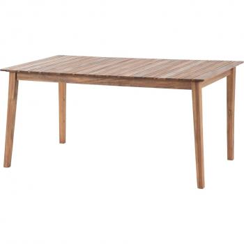 Mesa de jardín rectangular Tiwi Marrón - 8 plazas - Hespéride, madera de acacia, dimensiones 160x90x75 cm
