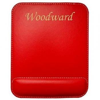 Almohadilla de cuero sintético de ratón personalizado con el texto: Woodward