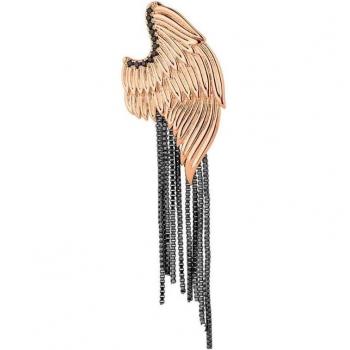Pendiente Piercing Earcandy Icaro Plata 925 Baño Oro Rosa