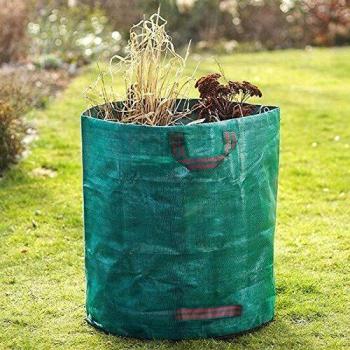 Saco de Jardín Plegable XXL 272L en PP Robusto con Cerclaje - Verde