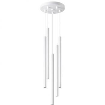 Sollux Pastelo Lámpara colgante moderna de techo en racimo blanco 5x G9, acero, dimensiones 25x25x110cm, bombilla no incluida