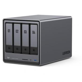 Sistema NAS UGREEN NASync DXP4800 de 4 Bahías, CPU Intel N100 Quad-Core, 8GB RAM DDR5, Almacenamiento en Red (Sin Disco)