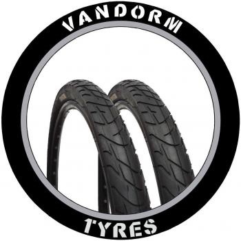 Vandorm Wind 195 - Pack de neumáticos de bicicleta MTB 26 x 1.95, color negro