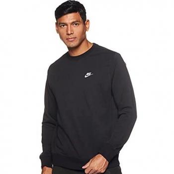 Nike Men's Sportswear Club Crew Sweatshirt in Black (Size: XL)
