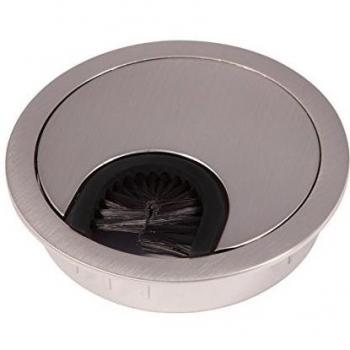 SO-Tech® Pasacables Escritorio Metal Superficie Finitura Acero INOX - Nuevo Diametro del Pozo Sondeo 68 mm!