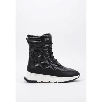 Botines Geox Falena Abx Marrón y Negro, impermeables, con suela de goma antideslizante, forro interior transpirable, cierre con cremallera lateral y diseño elegante