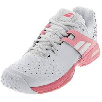 BABOLAT Propulse AC Junior, Zapatillas de Tenis Unisex niños, White/Geranium Pink, 37 EU