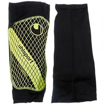 uhlsport Schienbeinschoner Sockshield Lite 2.0 - Espinilleras de fútbol, Color Negro, Talla L