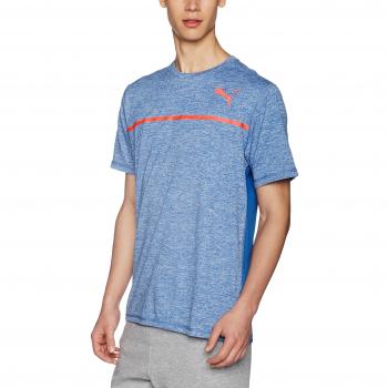 Puma Bonded Tech SS Tee – Camiseta, primavera/verano, hombre, color azul oscuro jaspeado, tamaño L