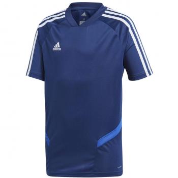 adidas TIRO19 TR JSYY Camiseta de Manga Corta, Unisex niños, Dark Blue/Bold Blue/White, 1516
