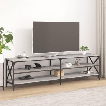 Mueble de TV madera contrachapada gris Sonoma 180x40x50 cm