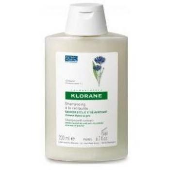 Klorane Champú a la Centaurea Reflejos Plateados para Cabellos Blancos o Grises 200 ml