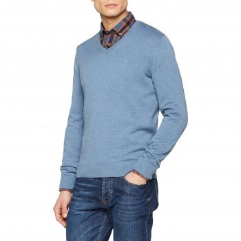 Tom Tailor (NOS) 1009041 suéter, Azul (Clouds Heaven Blue M 11283), Large para Hombre