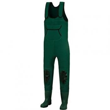 Wader 4 mm de neopreno respaldo alto 100% resistente al agua, color - green, tamaño mediano