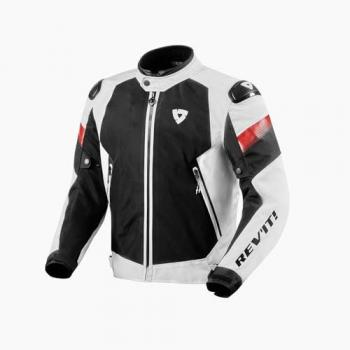 Revit Chaqueta Control Air H2O - Chaqueta textil impermeable para motocicletas, color Blanco-Negro