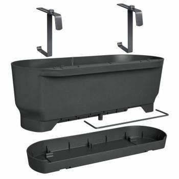 Maceta Elho Greenville Negra de 52 cm de diámetro con diseño moderno y elegante