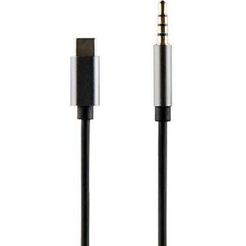 muvit connect Adaptador Tipo C 3.0 a Jack 3.5 Macho 1,5m Negro