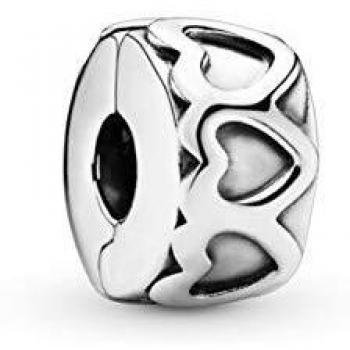 Pandora Row of Hearts Silver Clip Charm 791978