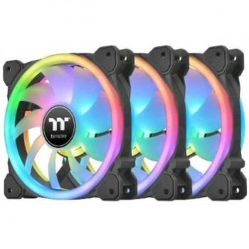 Thermaltake SWAFAN 14 RGB Pack de 3 Ventiladores de 140mm para Carcasa de Ordenador, Negro, con Iluminación RGB
