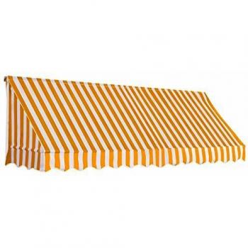vidaXL Toldo para Bar 300x120cm Naranja/Blanco Accesorios Casa Jardín Terraza