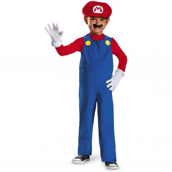 Super Mario Deluxe Child Costume - Blue/Red/Yellow, Size 2 Years (84-91 cm)