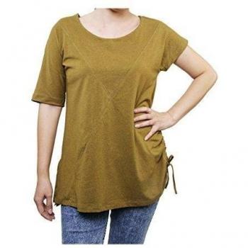 Lofbaz Mujer Camiseta con tirantes Design #3 Cúrcuma XL