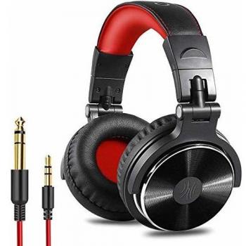 Auriculares para DJ OneOdio, auriculares de estudio, auricular sobre la oreja, auriculares estéreo de alta calidad con cable con micrófono, auriculares cómodos plegables con orejeras de proteínas