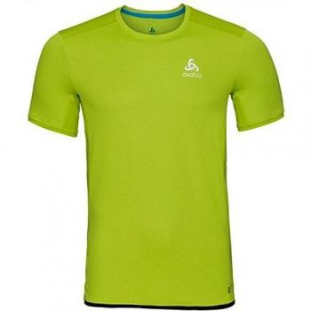 Odlo BL Top Crew Neck s/s OMNIUS Light Camiseta, Hombre, Acid Lime, S