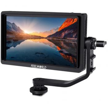 Monitor portátil Feelworld FW568S 6 Full HD con pantalla de 6 pulgadas, resolución de 1920x1080 píxeles, entrada HDMI, salida HDMI, brillo de 450 cd/m², ángulo de visión amplio