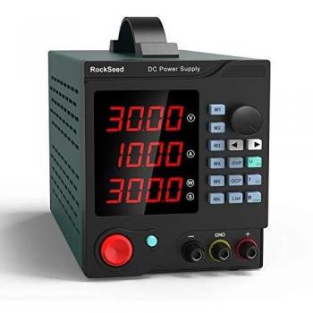 RockSeed RS305P Fuentes de Alimentacion Regulables de Conmutación Ajustable 30V / 5A Variable con Pantalla LED de 4 dígitos/6 Sets de Almacenamiento con software para PC e interfaz USB