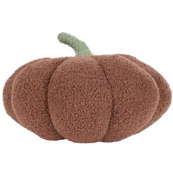 Cojín Decorativo de Calabaza Bouclé Marrón ⌀ 28 cm - Peluche Halloween