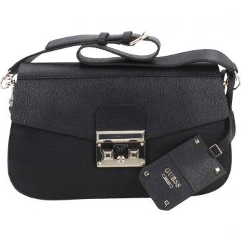 Shoppers y bolsos de hombro para mujer, color Negro , marca GUESS, modelo Shoppers Y Bolsos De Hombro Para Mujer GUESS MARTINE CROSSBODY FLAP Negro