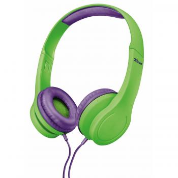 Trust Urban Bino - Auriculares con limitador de Volumen para niños, Verde