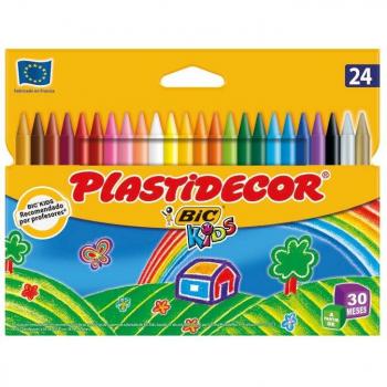 Cera plastidecor c/24 colores surtidos