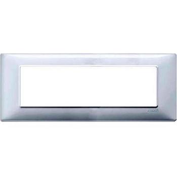 Placa 7 Módulos Blanca en Tecnopolímero Vimar Plana