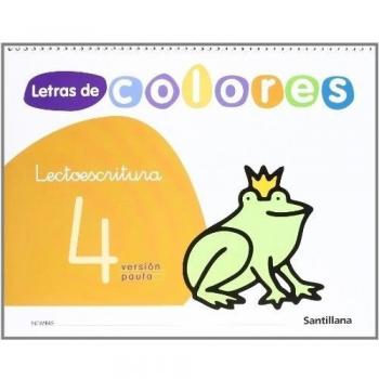 Letras de colores, lectoescritura. Cuaderno 4