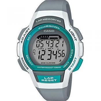 CASIO Womens Digital Quartz Watch with Resin Strap LWS-1000H-8AVEF