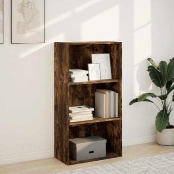 Estantería de madera de ingeniería roble ahumado 60x30x114 cm