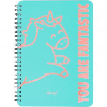 Cuaderno A4 Mr. Wonderful Unicornio Mint You Are Fantastic - Papelería Escolar 28x3x22 cm
