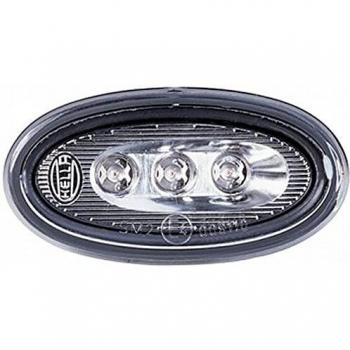 HELLA 2PS 008 138-821 Luz de delimitación lateral - LED - 12V - Color de tulipa: gris - Color LED: amarillo - Montaje - Lado mont.: izquierda/derecha - Cant.: 4 - Juego