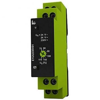Relé de monitoreo de tensión monofásico 5 A/250 V/AC con 1 inversor para carril DIN E1UU230V01