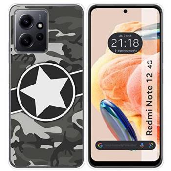 Funda de Silicona Personalizada para Xiaomi Redmi Note 12 4G Diseño Camuflaje 02 Gel TPU