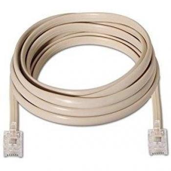 NANOCABLE 10.32.0103-OEM - Cable de telefono RJ11, 6P4C, M-M, Macho-Macho, Beige, 3mts