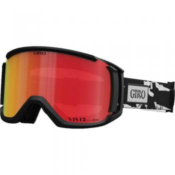 Giro Revolt Máscara de Esquí y Snow, Color Negro/Blanco Manchado, Lente Vivid Ember, Talla Única
