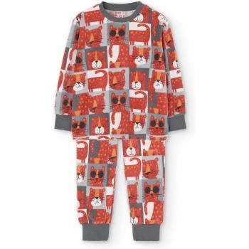 Pijama de niño de terciopelo con manga estampado Boboli